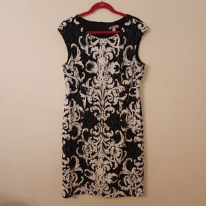 Dress Barn Black and White Sheath Cocktail Dress